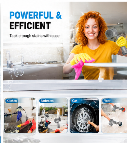 Homiqo ScrubPro powerful and efficient cordless scrubber