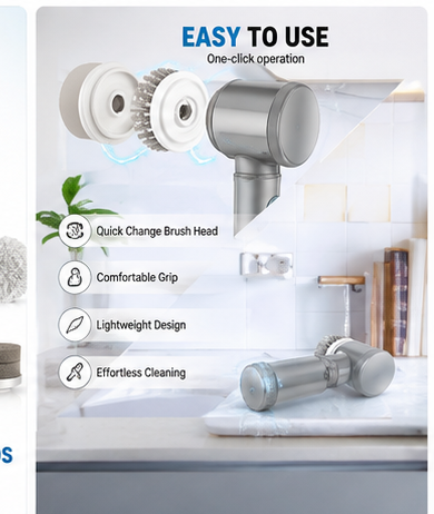 Homiqo ScrubPro easy to use cordless scrubber