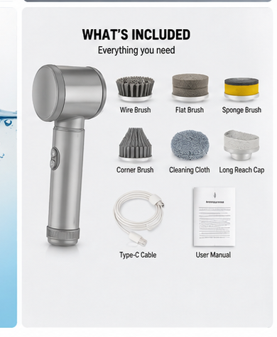 Homiqo ScrubPro included accessories